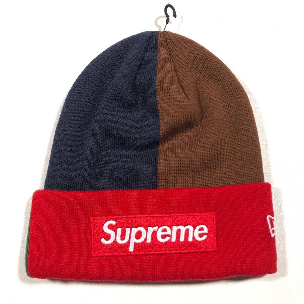 New SS24 Supreme New Era Box Logo Beanie Multicolor Block Hat Streetwear H1